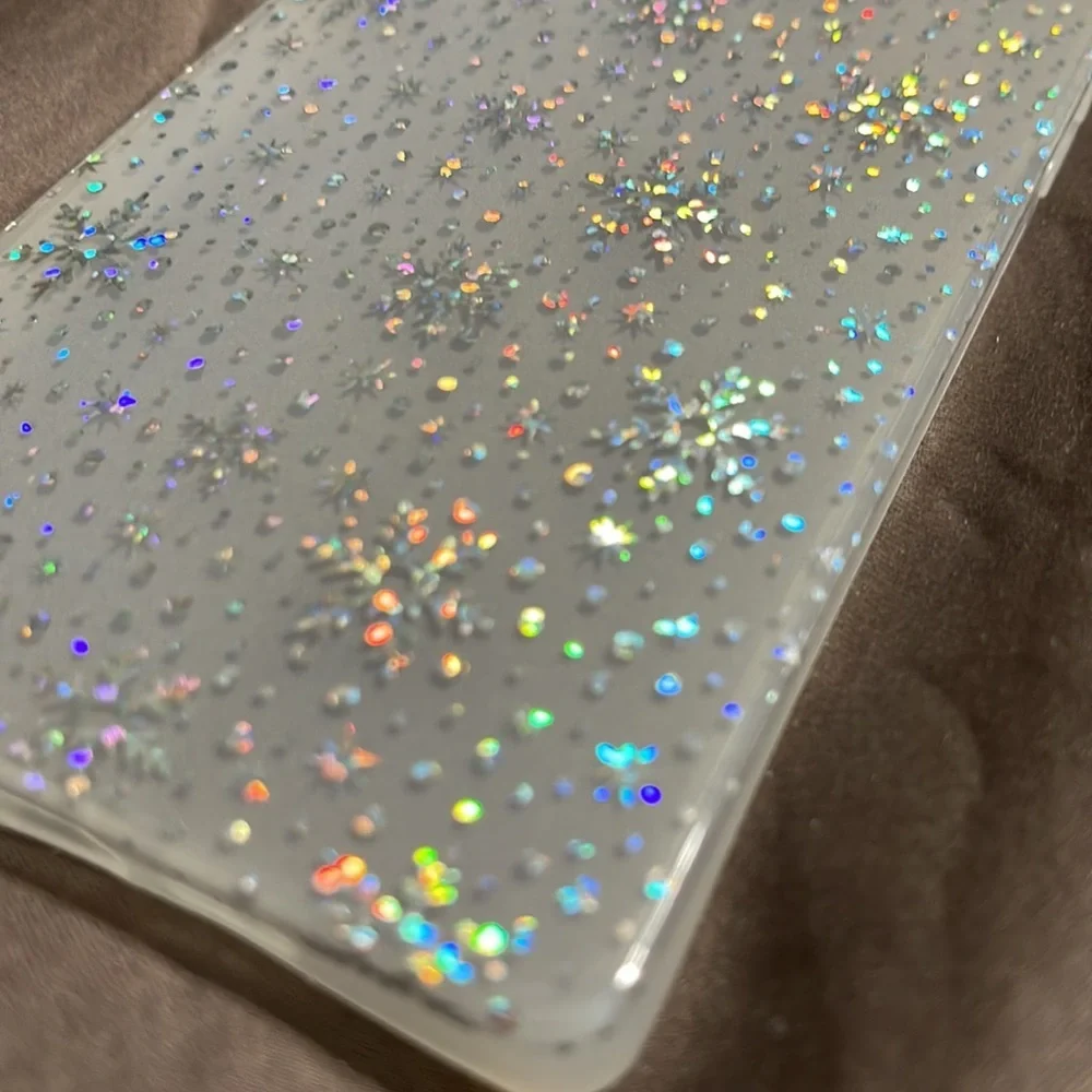 New iridescent snowflake iPhone 13 pro max case